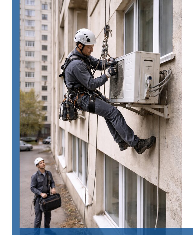 Демонтаж внешнего блока кондиционера в Чапаевске профессионально