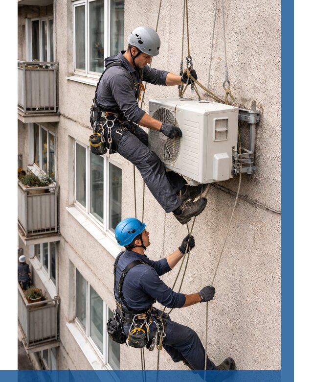 Перенос внешнего блока кондиционера в Чапаевске от 9194 р.| ВЫСОТНИК-Чпв