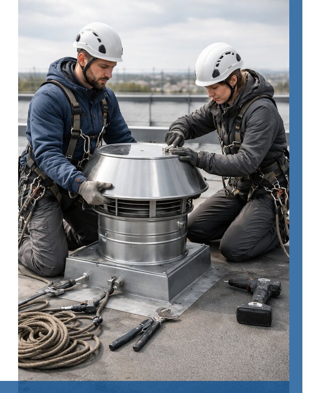 Установка дефлекторов на кровле в Чапаевске от 4597 р. | ВЫСОТНИК-Чпв