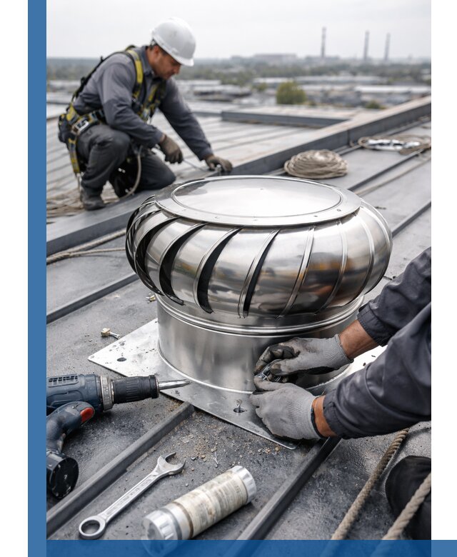 Установка дефлекторов на кровле в Чапаевске профессионально