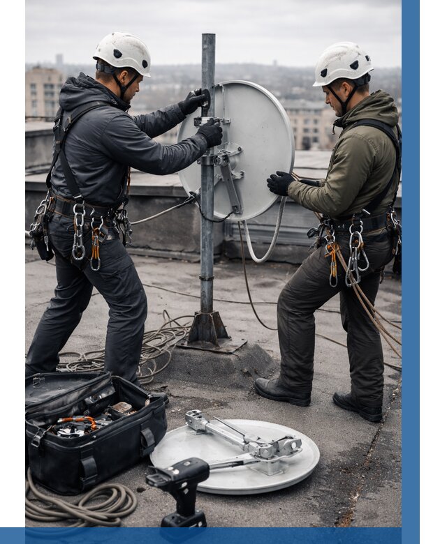 Демонтаж антенн на крыше в Чапаевске от 4597 р. | ВЫСОТНИК-Чпв