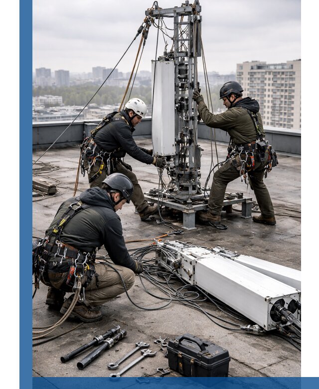 Демонтаж антенн на крыше зданий в Чапаевске с гарантией