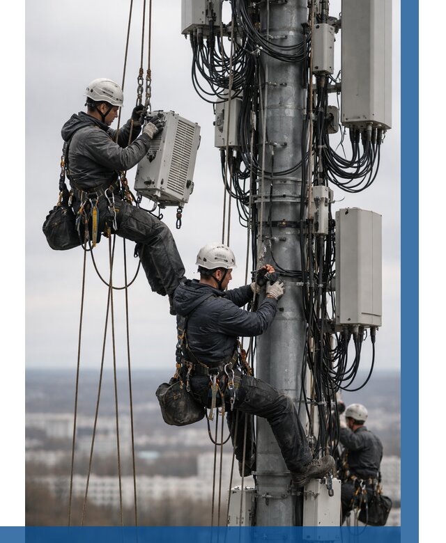 Монтаж оборудования связи на мачте в Чапаевске от 7661 р. | ВЫСОТНИК-Чпв