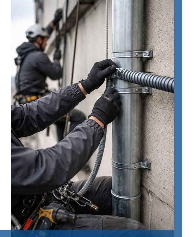 Монтаж гофры для кабеля в Чапаевске от 306 р. | ВЫСОТНИК-Чпв