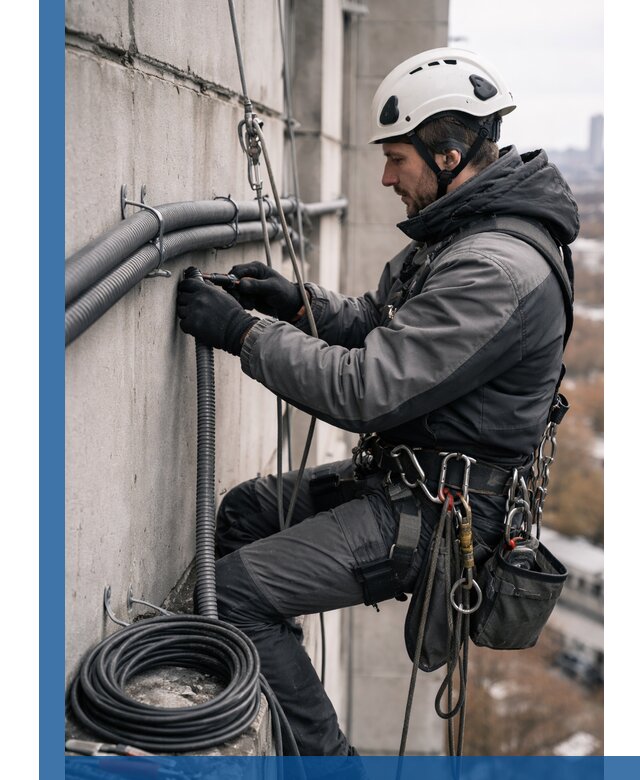 Профессиональный монтаж гофры для кабеля в Чапаевске с гарантией