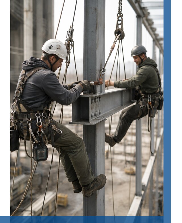 Монтаж металлоконструкций на высоте в Чапаевске от 3575 р. | ВЫСОТНИК-Чпв