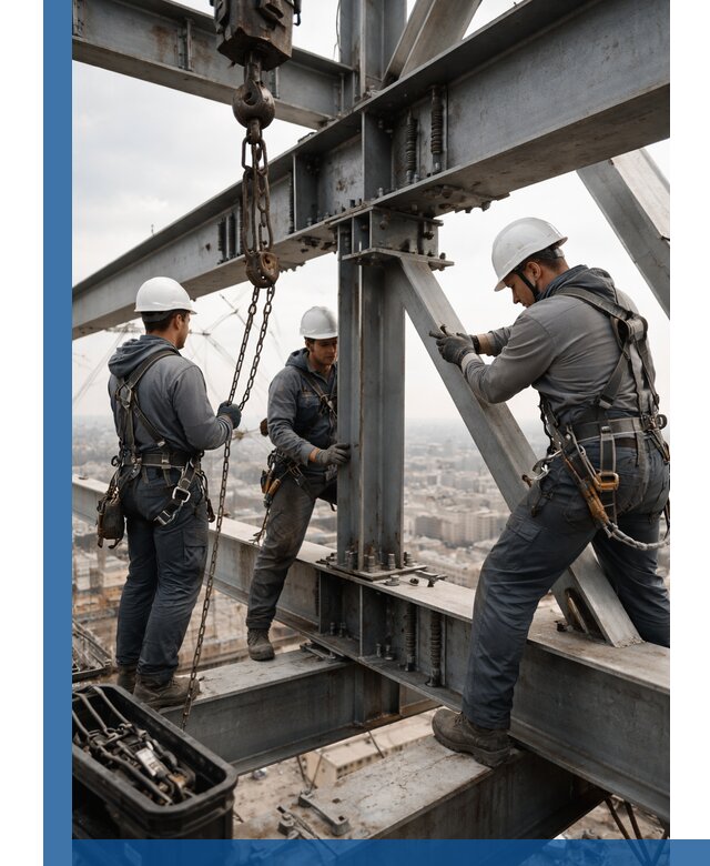 Профессиональный монтаж металлоконструкций на высоте в Чапаевске