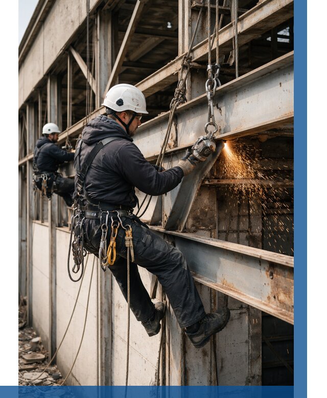 Демонтаж металлоконструкций на высоте в Чапаевске от 6640р. |ВЫСОТНИК-Чпв