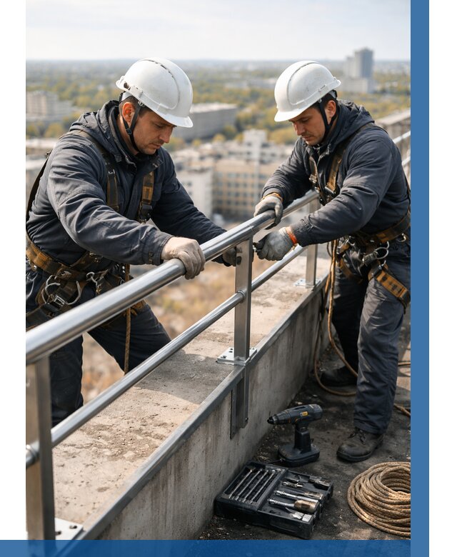 Монтаж перил на высоте в Чапаевске от 2554 р. | ВЫСОТНИК-Чпв