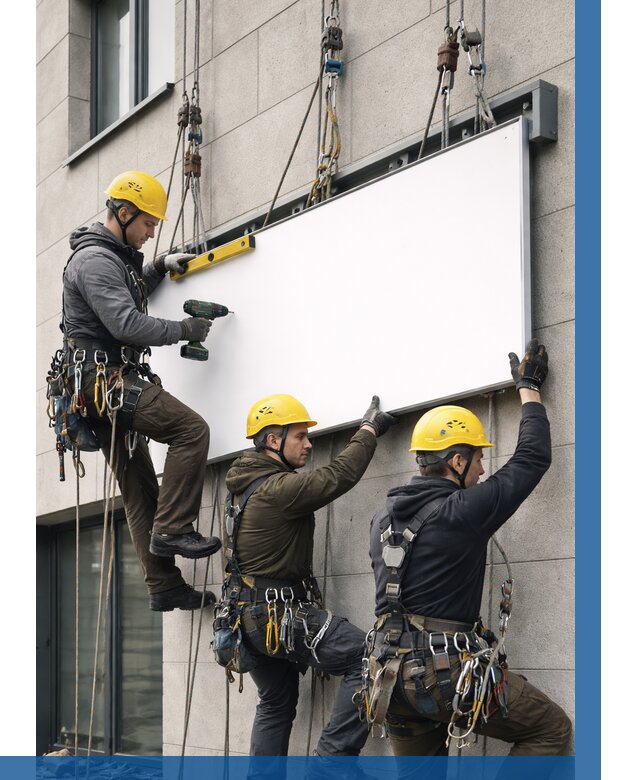 Монтаж рекламной вывески в Чапаевске от 8172 р. | ВЫСОТНИК-Чпв