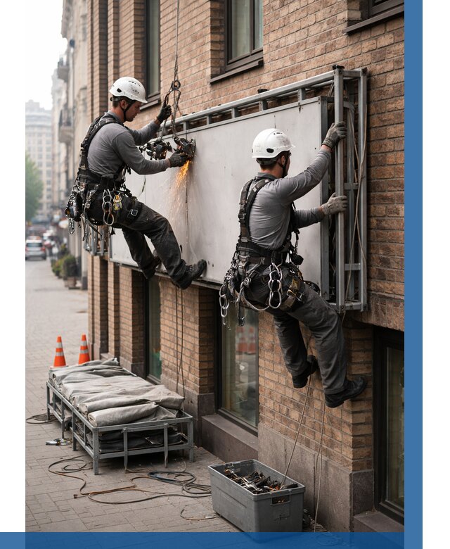 Демонтаж рекламной вывески в Чапаевске от 6640 р. | ВЫСОТНИК-Чпв