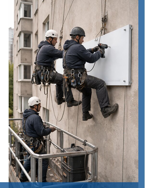 Монтаж табличек и указателей в Чапаевске от 3575 р. | ВЫСОТНИК-Чпв