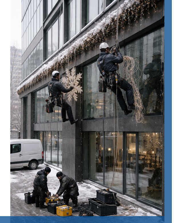 Демонтаж новогоднего оформления в Чапаевске от 5618 р. | ВЫСОТНИК-Чпв