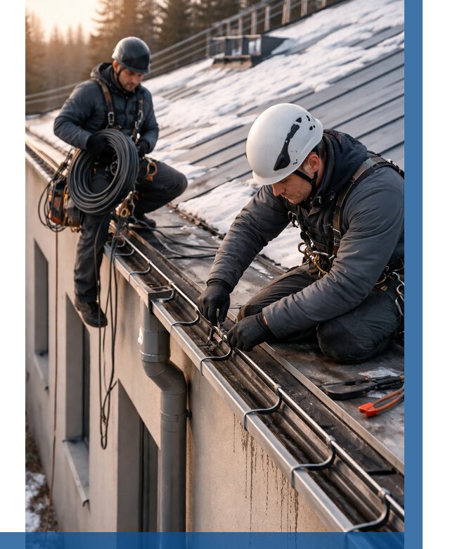 Монтаж греющего кабеля на кровле в Чапаевске от 460 р. | ВЫСОТНИК-Чпв