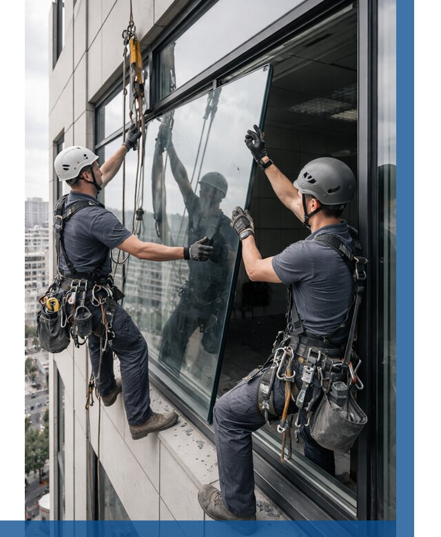 Замена стеклопакетов на высоте в Чапаевске от 5618 р. | ВЫСОТНИК-Чпв