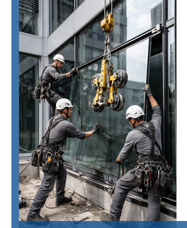 Структурное остекление фасадов в Чапаевске монтаж и обслуживание