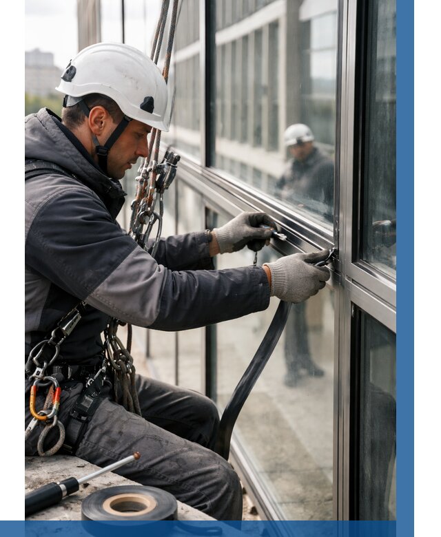 Ремонт витражных конструкций в Чапаевске от 3575 р. | ВЫСОТНИК-Чпв