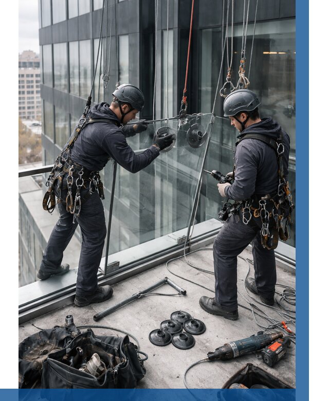 Монтаж стеклянных ограждений в Чапаевске от 2554 р. | ВЫСОТНИК-Чпв