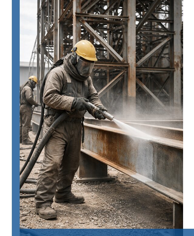 Пескоструйная очистка металлоконструкций в Чапаевске промышленная