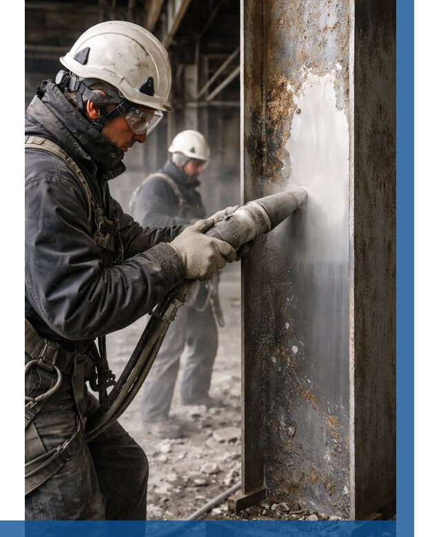 Удаление старой краски с металла в Чапаевске от 460 р. | ВЫСОТНИК-Чпв