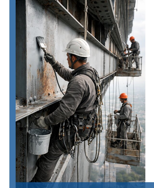 Покраска металлоконструкций на высоте в Чапаевске профессионально