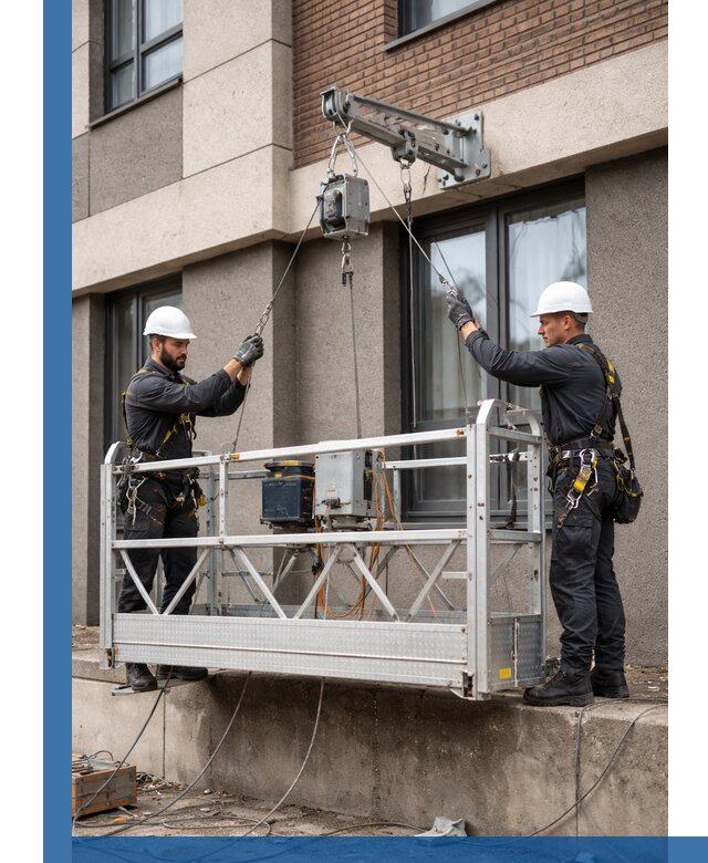 Монтаж и подъем фасадной люльки в Чапаевске с гарантией безопасности