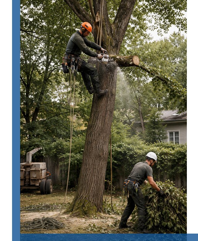 Кронирование деревьев в Чапаевске, безопасная высотная обрезка