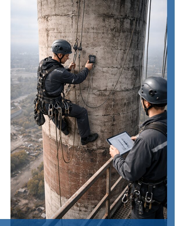 Обследование дымовой трубы в Чапаевске от 8172 р. | ВЫСОТНИК-Чпв