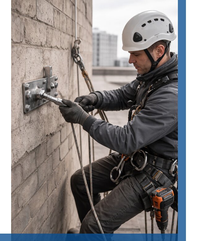 Установка анкерных точек в Чапаевске от 3575 р. | ВЫСОТНИК-Чпв