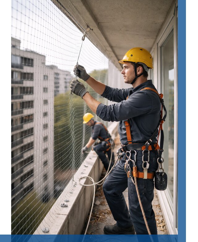 Монтаж сетки от птиц в Чапаевске от 4597 р. | ВЫСОТНИК-Чпв