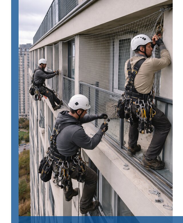 Профессиональный монтаж защитной сетки от птиц в Чапаевске