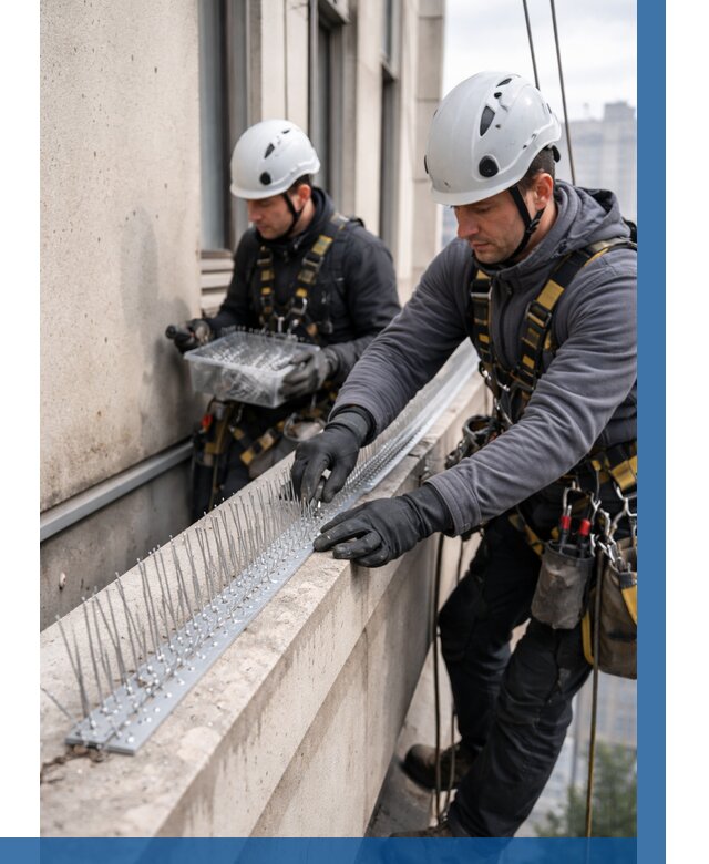 Установка шипов от птиц в Чапаевске от 868 р. | ВЫСОТНИК-Чпв